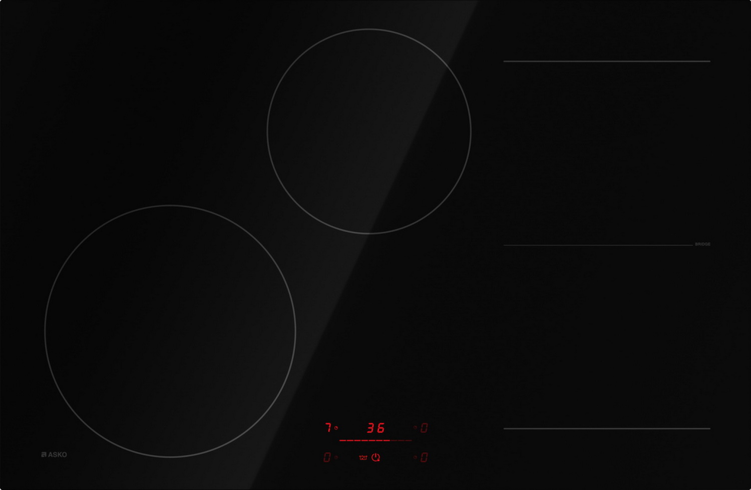 Изображение товара Индукционная варочная панель Asko HI2842FBG1 80 см 4 конфорки сенсорное управление