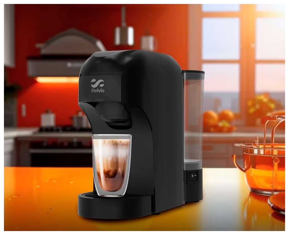 

Кофемашина капсульная Stelvio XC300, черная (8283), Черный