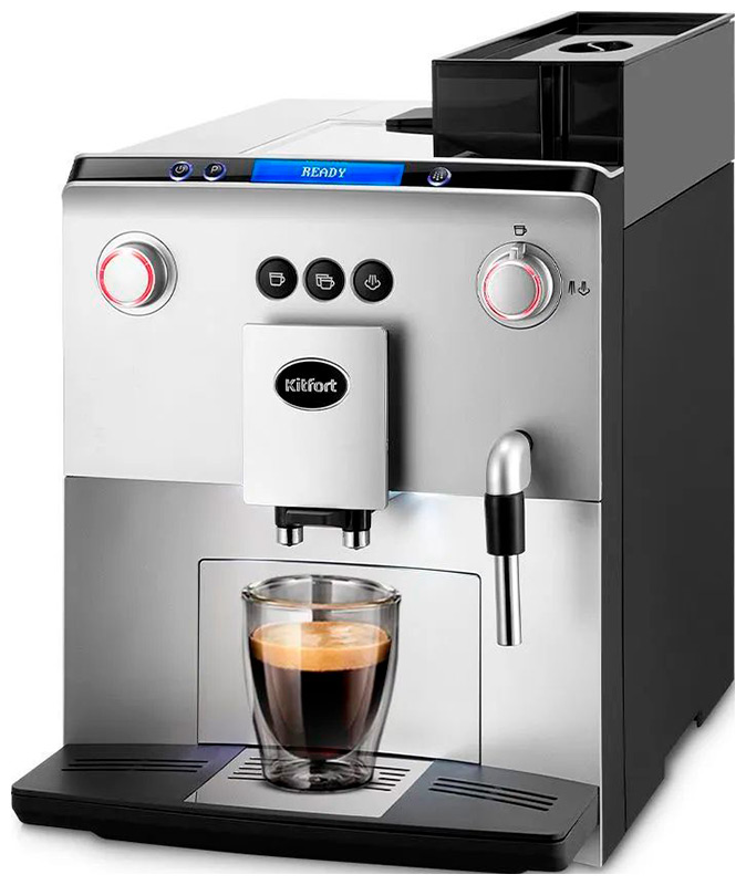 

Автоматическая кофемашина Kitfort КТ-7318, Черный/серебристый