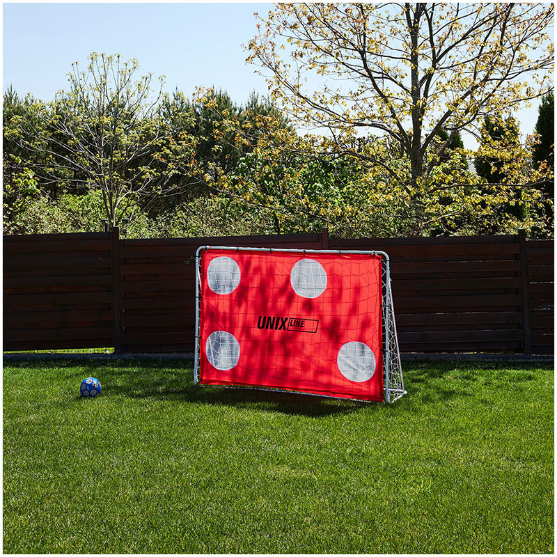Изображение товара Ворота футбольные переносные Unix Line, стальные, 217x153 см, с мишенями (FGSL217_153PT)