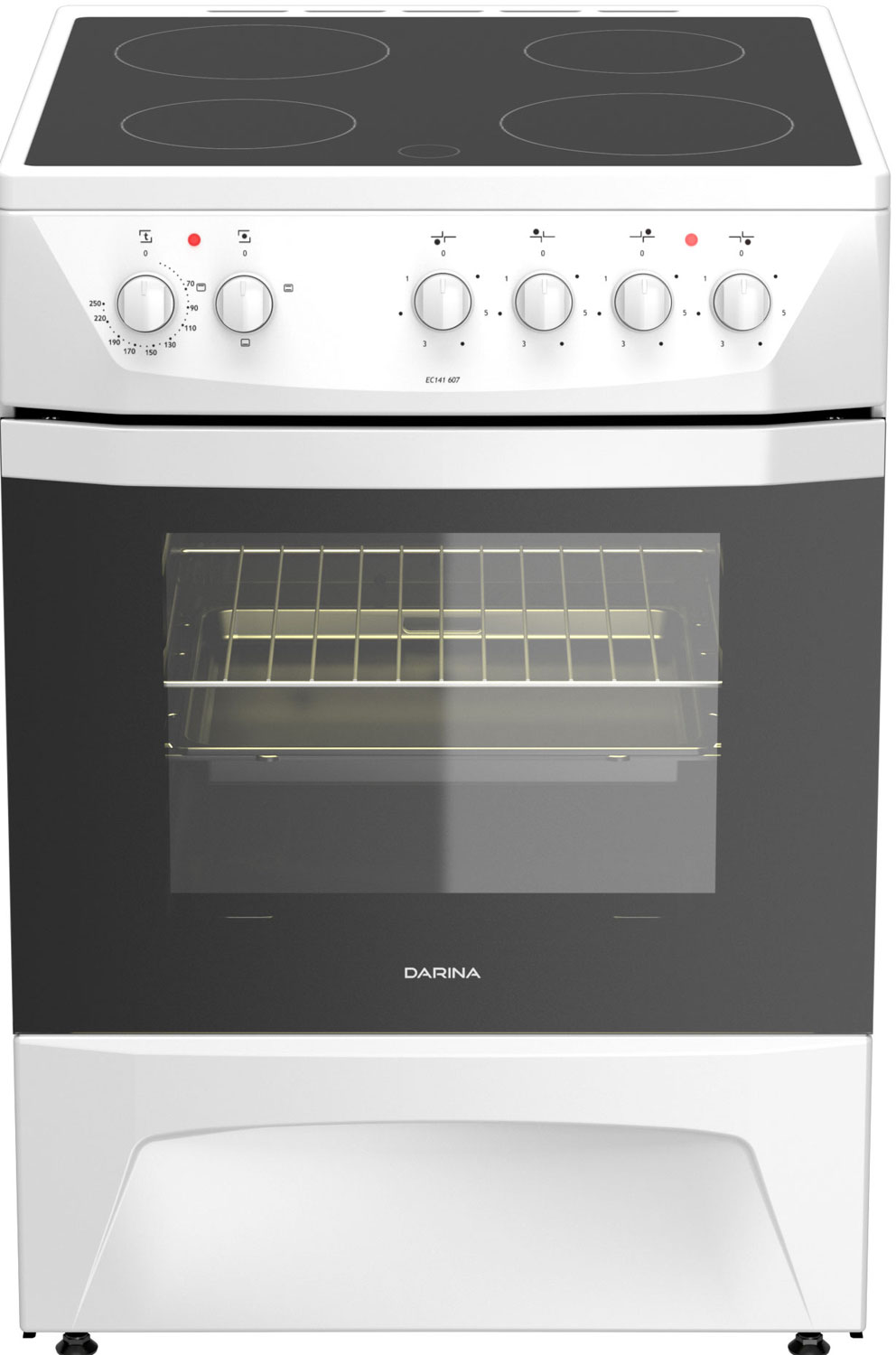 Изображение товара Электроплита Darina 1D EC 141 белая со стеклокерамикой и духовкой 50л