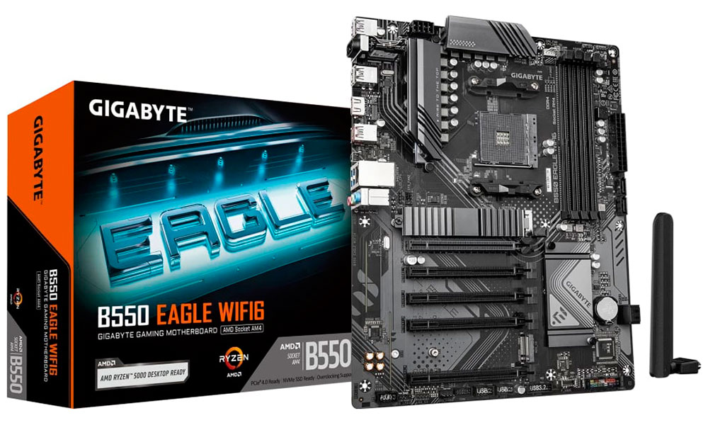 Изображение товара Материнская плата Gigabyte B550 EAGLE WIFI6 AM4 ATX для AMD Ryzen