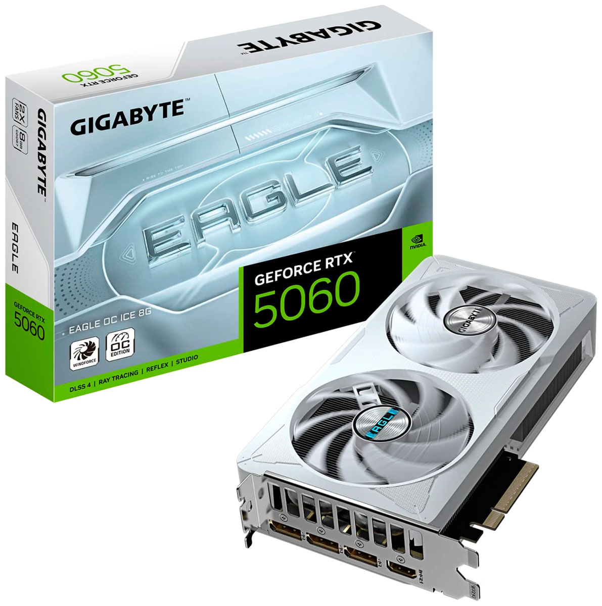 Изображение товара Видеокарта Gigabyte GeForce RTX 5060 EAGLE OC ICE 8GB (GV-N5060EAGLEOC ICE-8GD)