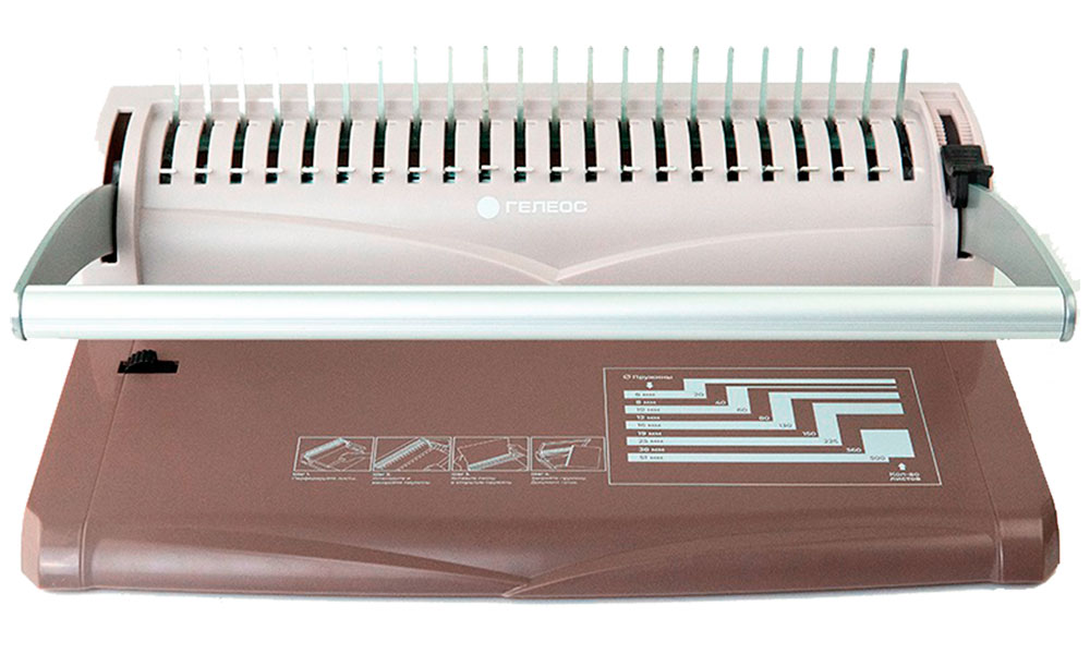 Изображение товара Переплетчик Гелеос БП-13+ на пластиковую пружину, коричневый