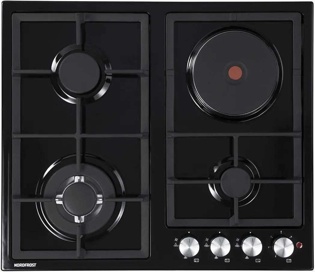 Изображение товара Комбинированная варочная панель NordFrost HS 6032 B газ и электрическая