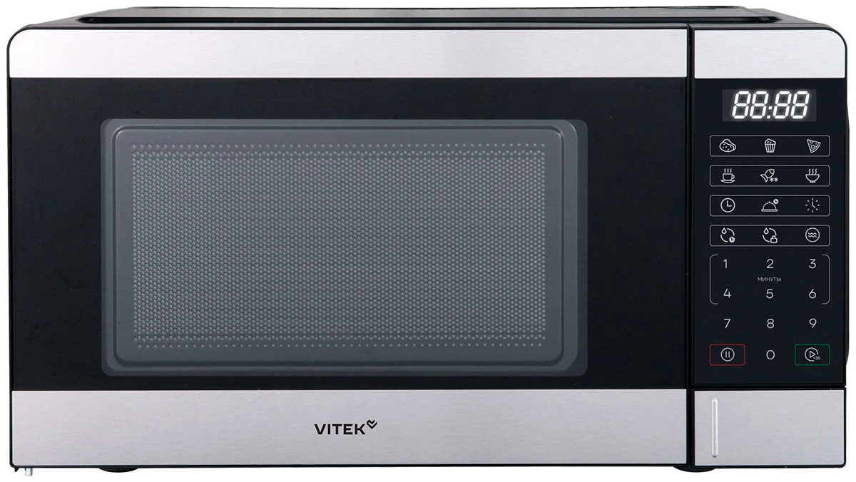 Изображение товара Микроволновая печь Vitek VT-MW0420 20Л 700Вт черная/серебристая электронное управление