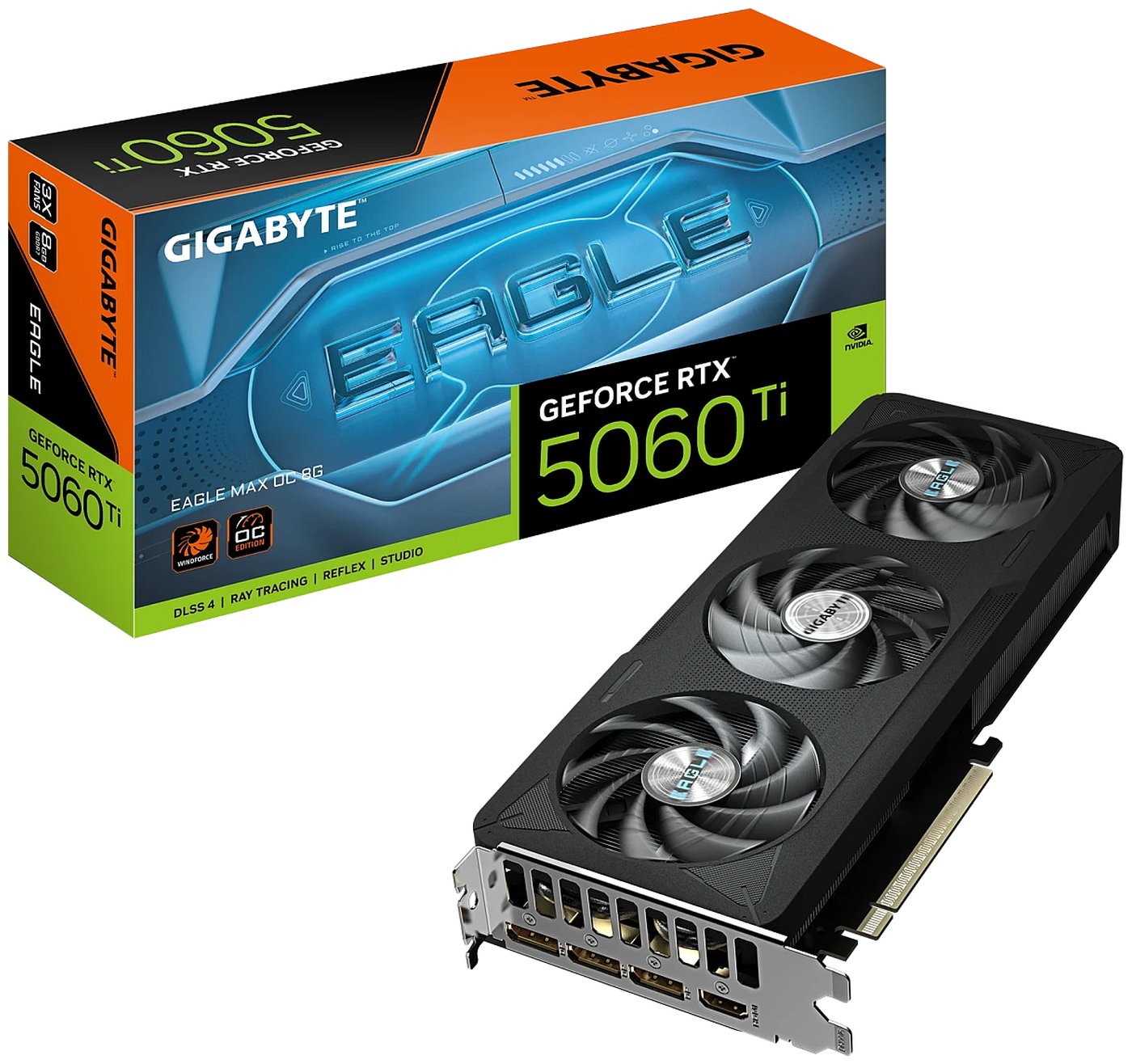 Изображение товара Видеокарта GIGABYTE GeForce RTX 5060 Ti EAGLE MAX OC 8GB GDDR7 PCIe