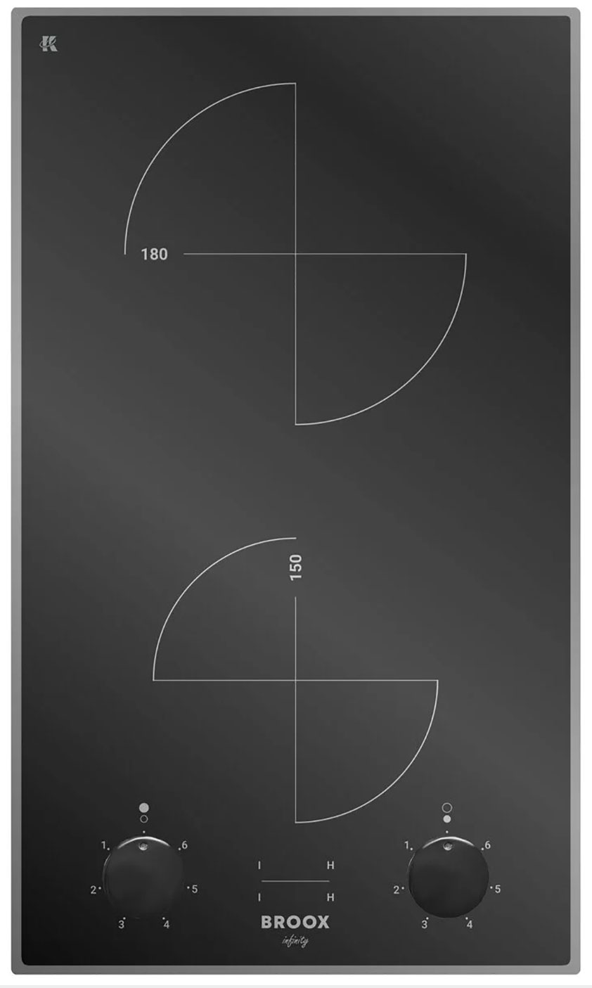 

Электрическая варочная панель Broox ПЭВ 20 С черная infinity, Черный