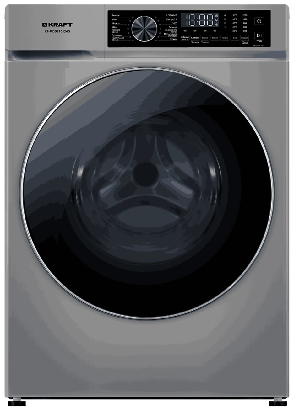 Изображение товара К Kraft KF-MDDS10124G стиральная машина фронтальная 10 5 кг 16 программ