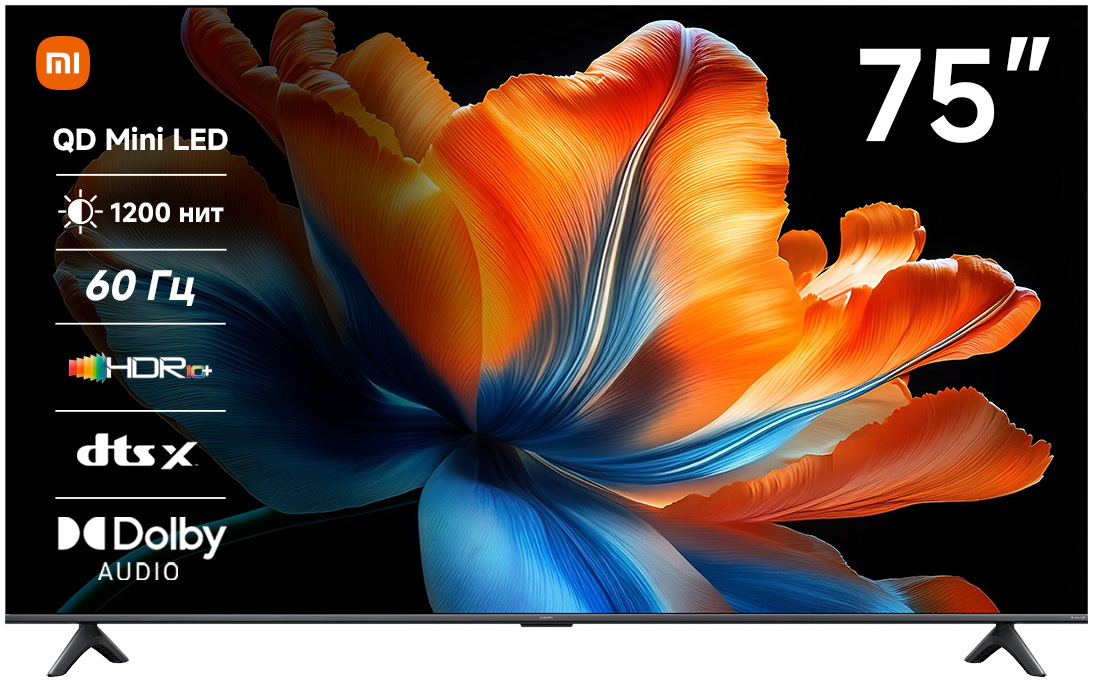 Изображение товара Телевизор Xiaomi TV S Mini LED 75 4K с HDR и Android TV Изображение товара Телевизор Xiaomi TV S Mini LED 75 4K с HDR и Android TV