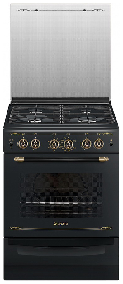 Изображение товара Газовая плита Gefest ПГ 6100-02 0183 с духовкой и грилем 52л черная