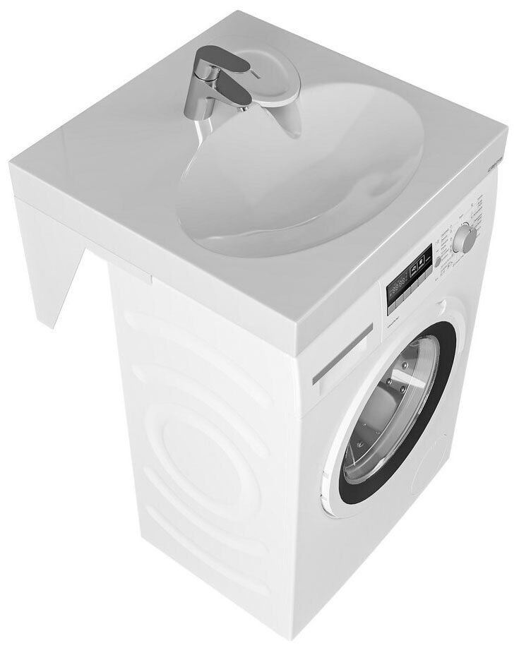 

Умывальник над стиральной машиной СаНта Луна 60 900103 с кронштейнами, Белый