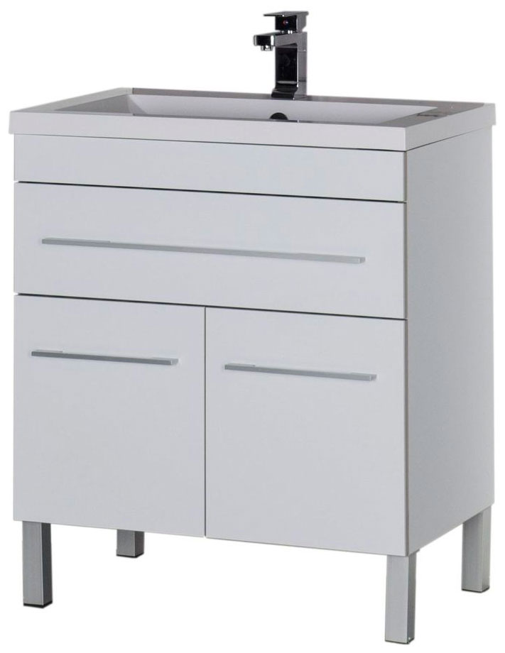 

Тумба под раковину Aquanet Верона 75 (напольная 1 ящик 2 дверцы) белый (00182706)