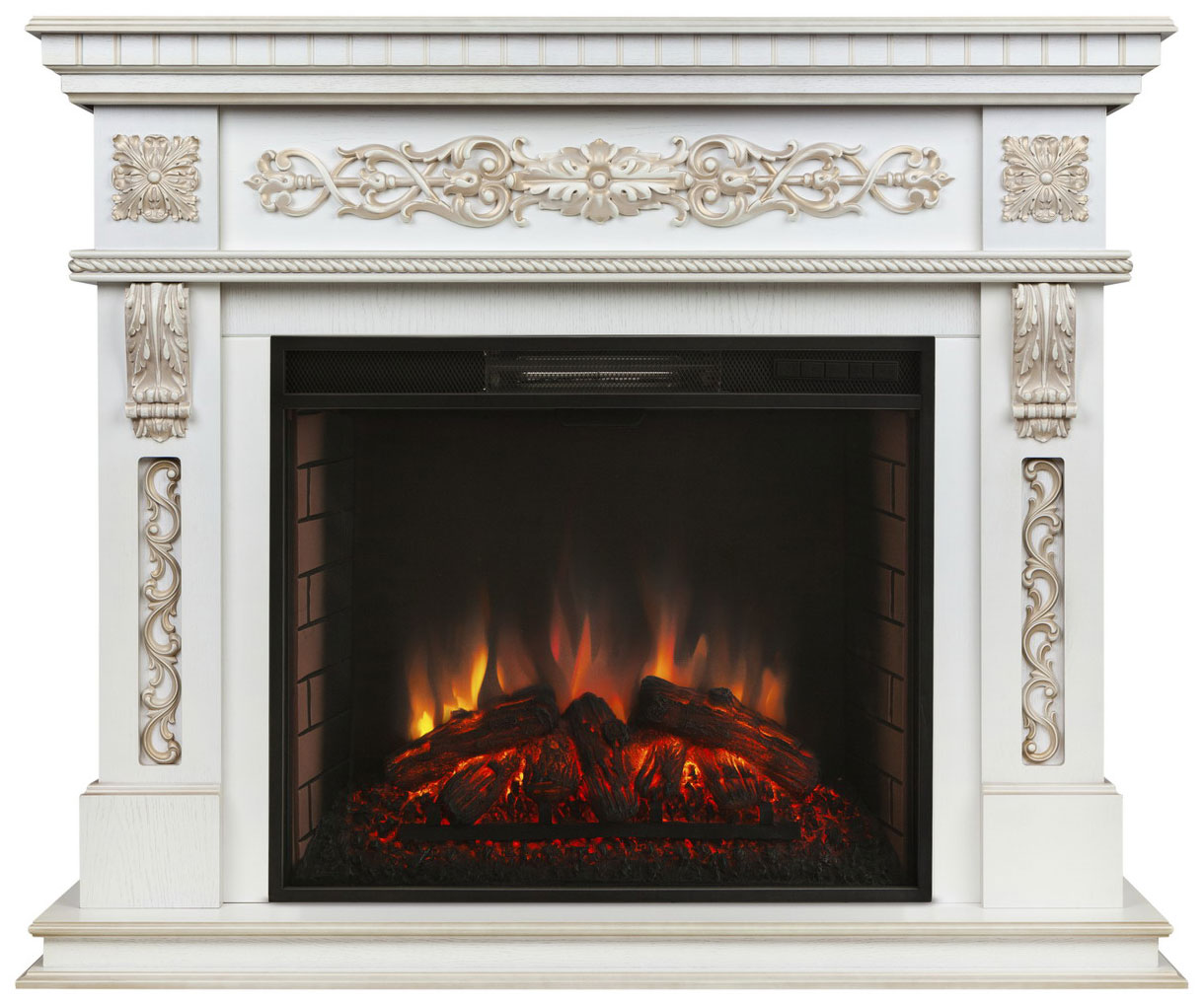 

Каминокомплект Realflame ESTELLA 26 WT EPSILON 26 S IR, Белый дуб/патина золото