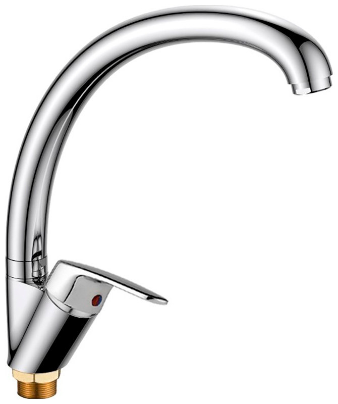 Изображение товара Смеситель для кухни Haiba HB16 хром с поворотным изливом и керамическим картриджем