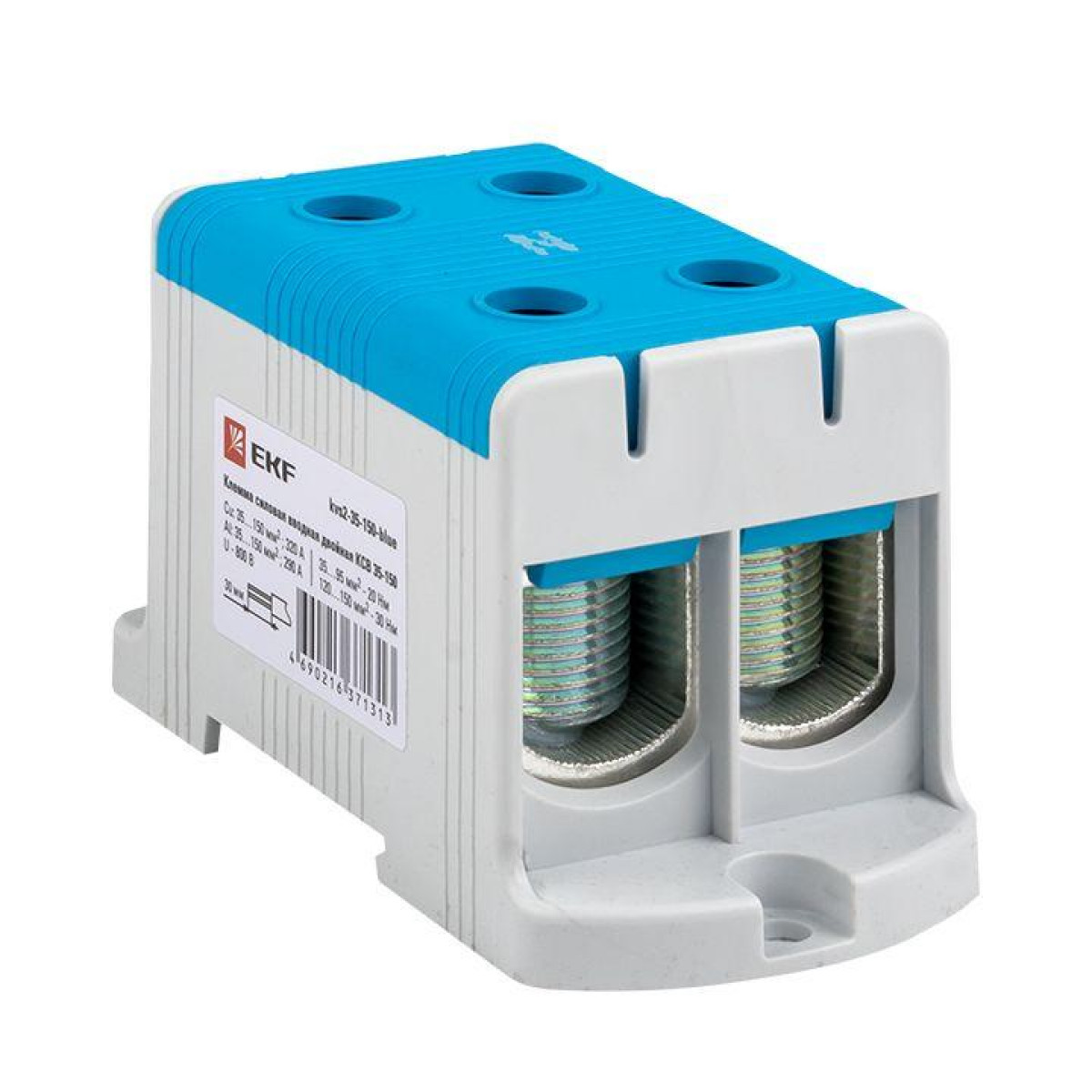 Изображение товара Изделия для электромонтажа EKF Клемма силовая вводная двойная КСВ 35-150кв.мм син. PROxima