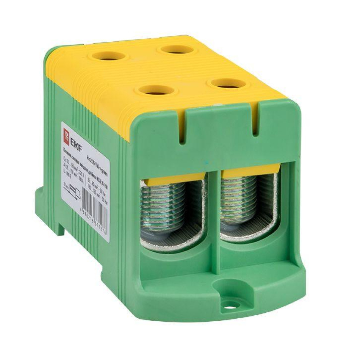 Изображение товара Изделия для электромонтажа EKF Клемма силовая вводная двойная КСВ 35-150кв.мм желт./зел. PROxima