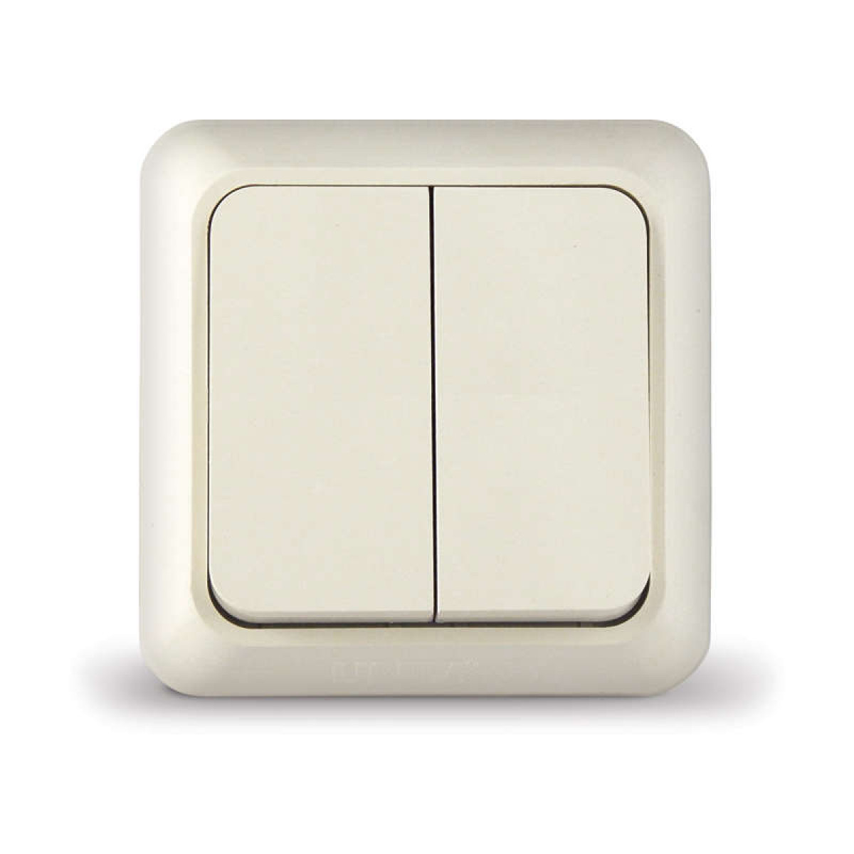 Изображение товара Выключатели, переключатели, диммеры Универсал Выключатель 2-кл. ОП Олимп 10А IP20 сл. кость UNIVersal