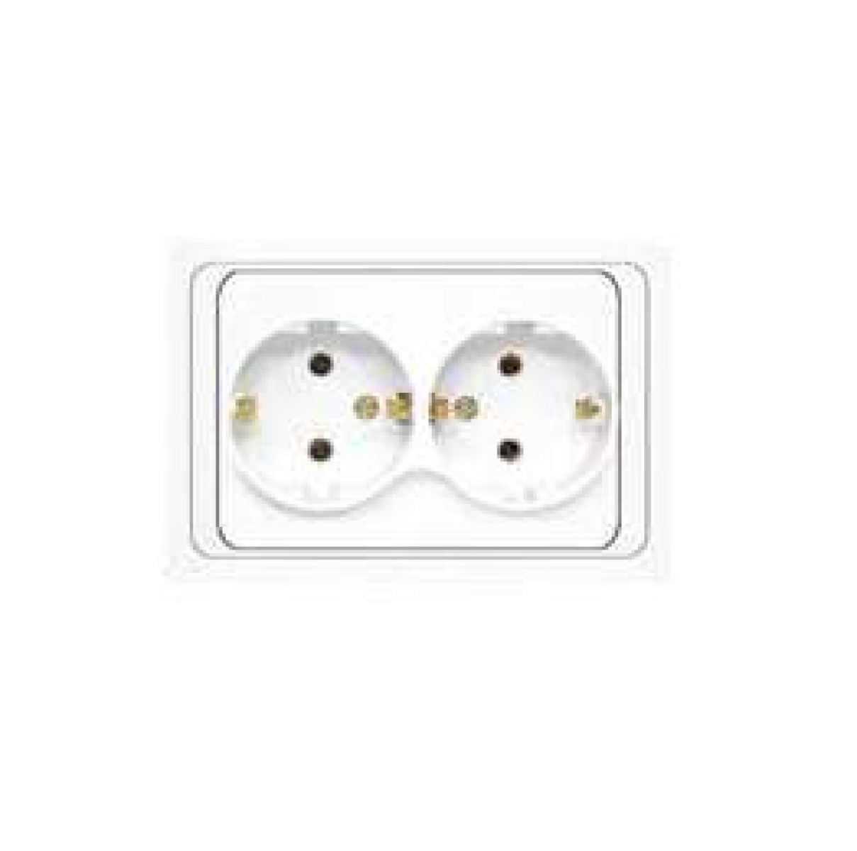 Изображение товара Розетки Универсал Розетка 2-м СП Валери 16А IP20 с заземл. бел. UNIVersal
