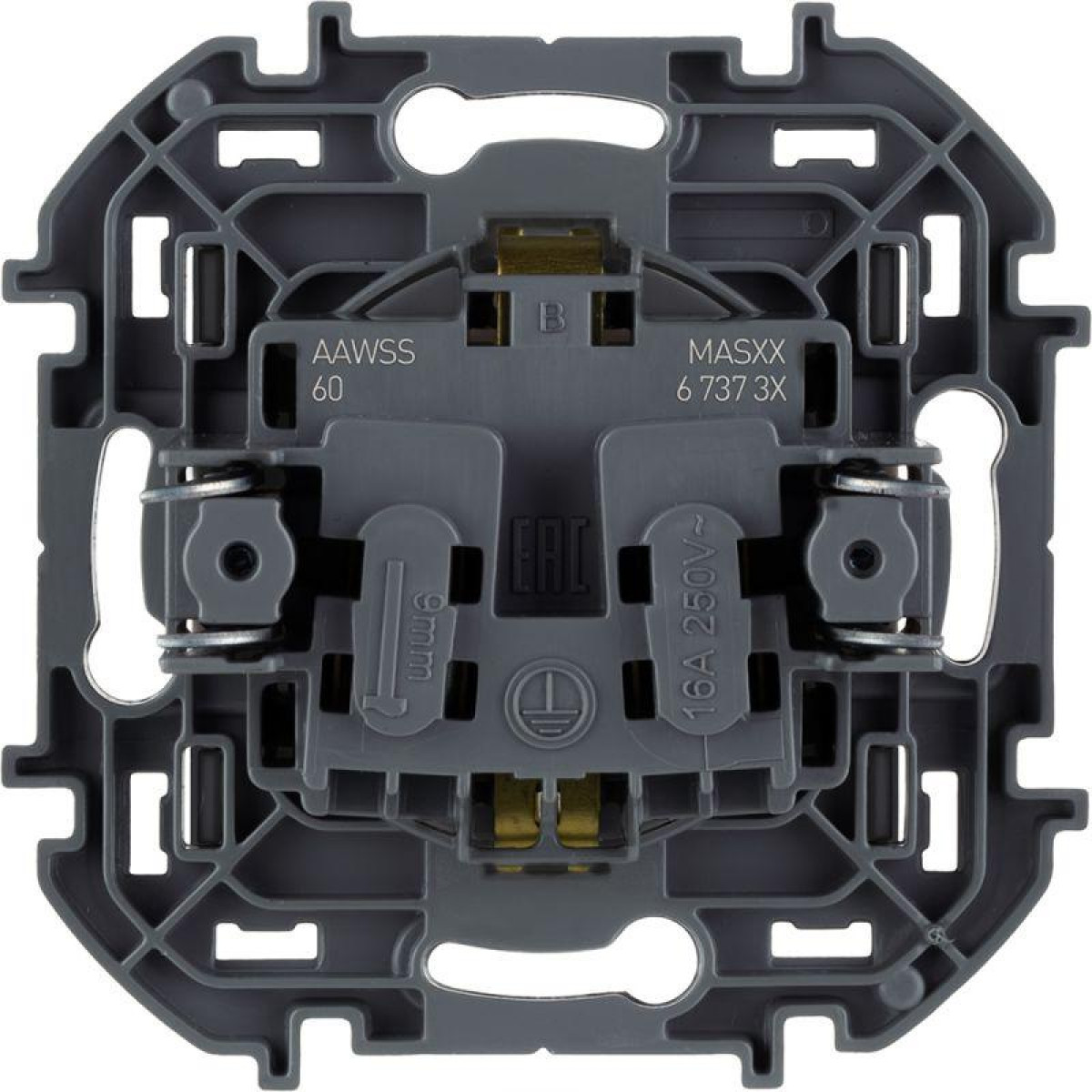 Изображение товара Розетка Inspiria 16А IP20 с защитными шторками антрацит Legrand