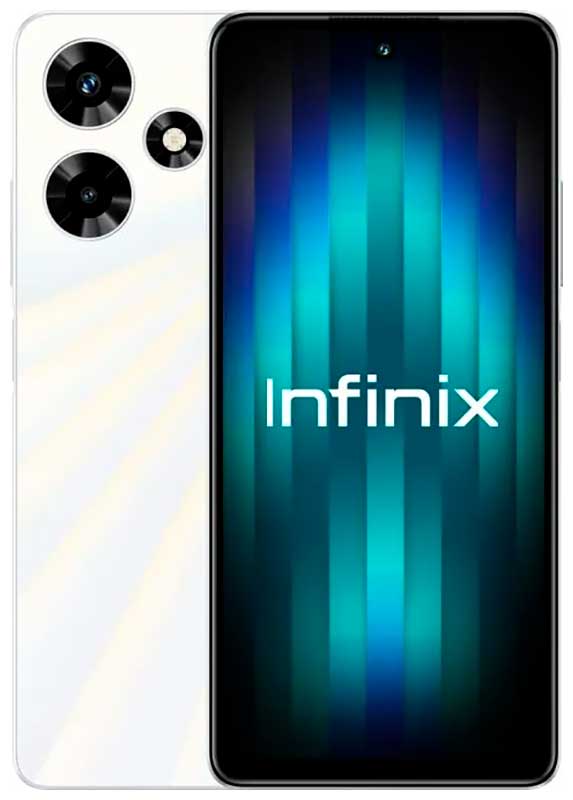 Смартфон Infinix Hot 30 (X6831) 128/4 Гб, 3G/4G, белый профессиональный приемопередатчик walkietalkie zello poc радио телефон с двумя sim картами 4g сеть gps bluetooth wi fi
