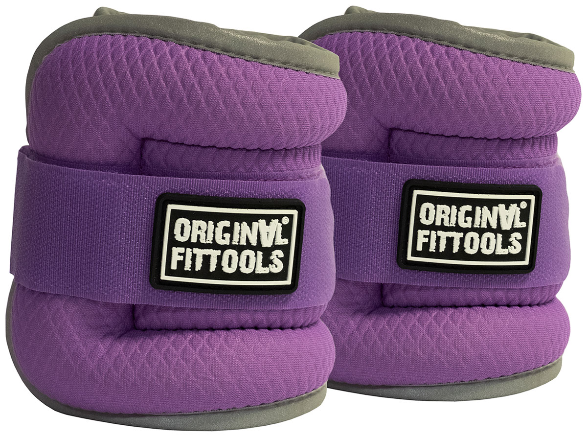 Комплект утяжелителей Original FitTools весом 2 кг пара, сиреневые, FT-AW02-LLC цена и фото