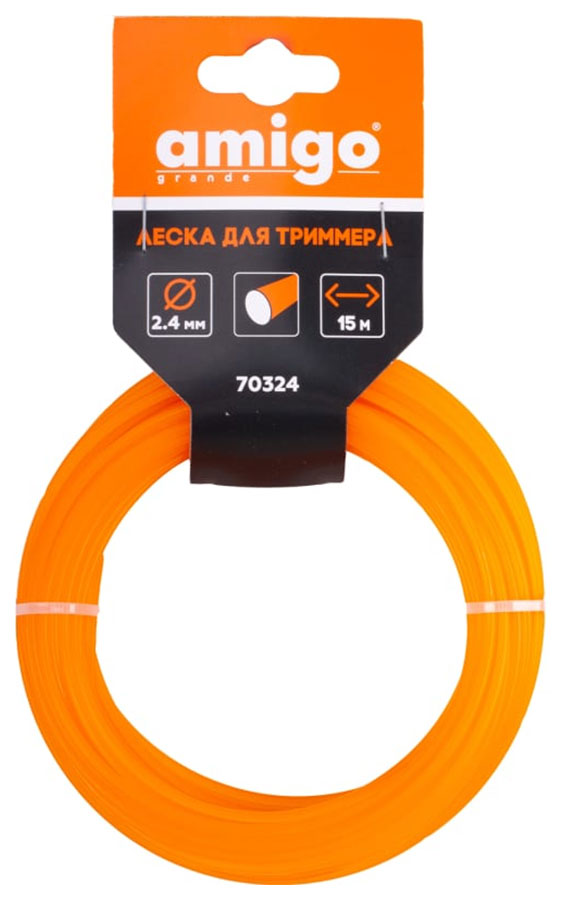 Изображение товара Леска для триммера Amigo 2.4 мм круг 15 м для садовой техники