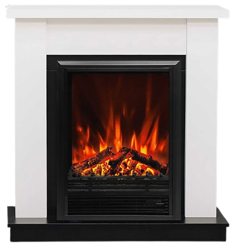 Изображение товара Электрический каминокомплект Elekam Baltimore с очагом Pulsar F2023G белый черный
