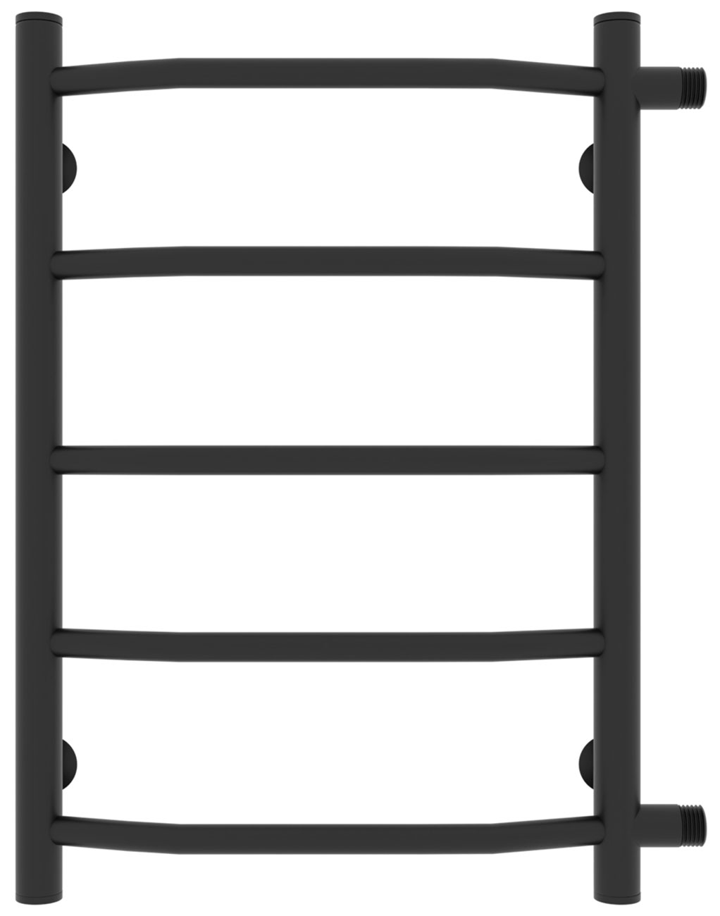 Изображение товара Полотенцесушитель водяной Laris Виктория П5, 400х600, м/ц 500, 1", черный матовый (73208010ЧМ)