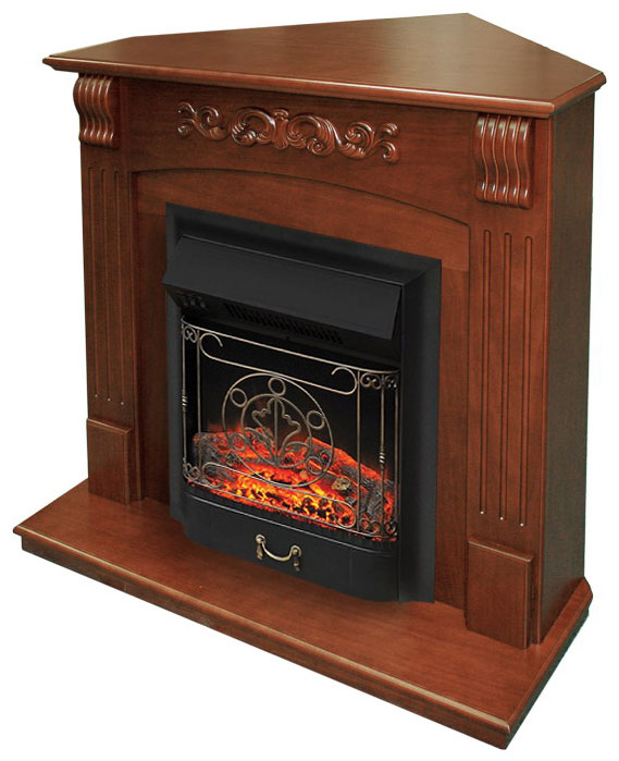 фото Каминокомплект royal flame sorrento угл.с очагом majestic bl орех