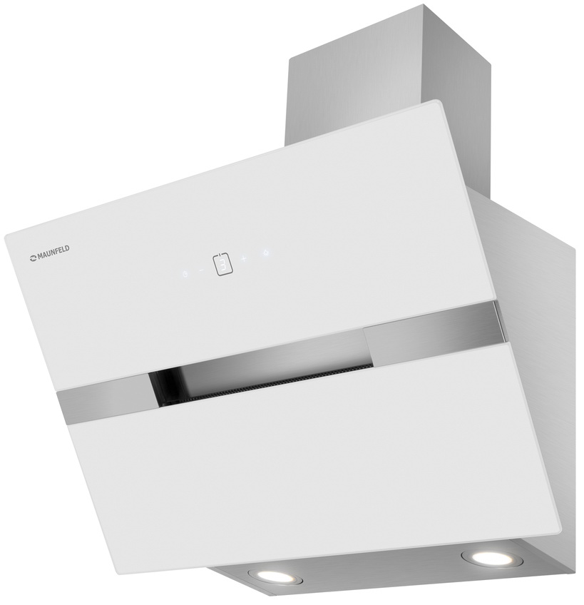 Изображение товара Вытяжка Maunfeld MERSEY 60 наклонная нержавейка белое стекло 1050 м3/ч