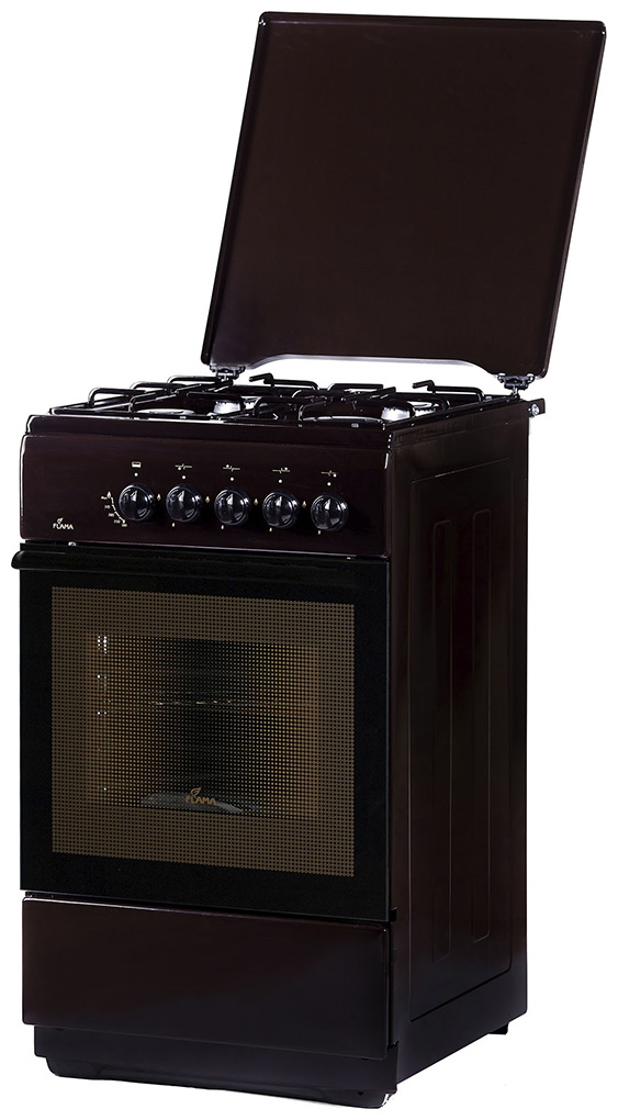 Изображение товара Газовая плита Flama FG 24023 B коричневого цвета 4 конфорки 50 л духовка