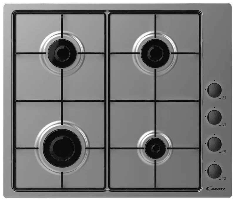 Изображение товара Газовая варочная панель Candy CHW6LBX с 4 конфорками, нержавеющая сталь