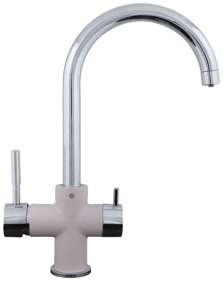 Изображение товара Кухонный смеситель Zigmund Shtain 1800 Каменная соль с поворотным изливом