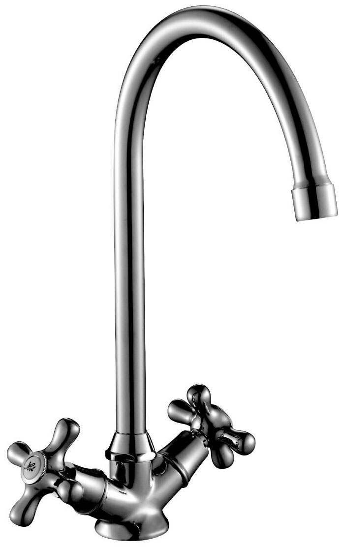 Изображение товара Кухонный смеситель Росинка Н02-72 с поворотным изливом и гарантийным сроком 7 лет