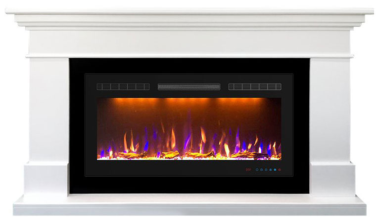 Изображение товара Каминокомплект Royal Flame California с Очагом Crystal 36 белый электрокаминMinimalist стиль встрое