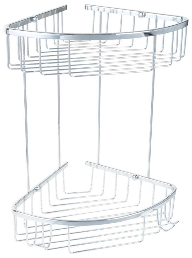 Изображение товара Полка угловая Fixsen двухэтажная, Hotel, хром (FX-31051-2)