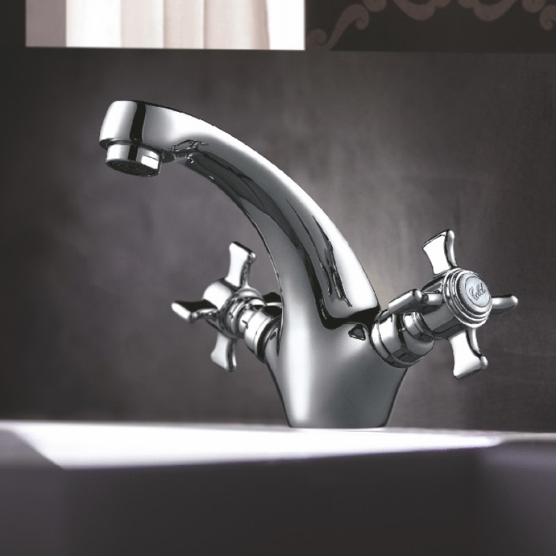 Изображение товара Смеситель для ванной комнаты Cron CN24 хром 11.8 см из сплава с керамической кран-буксой