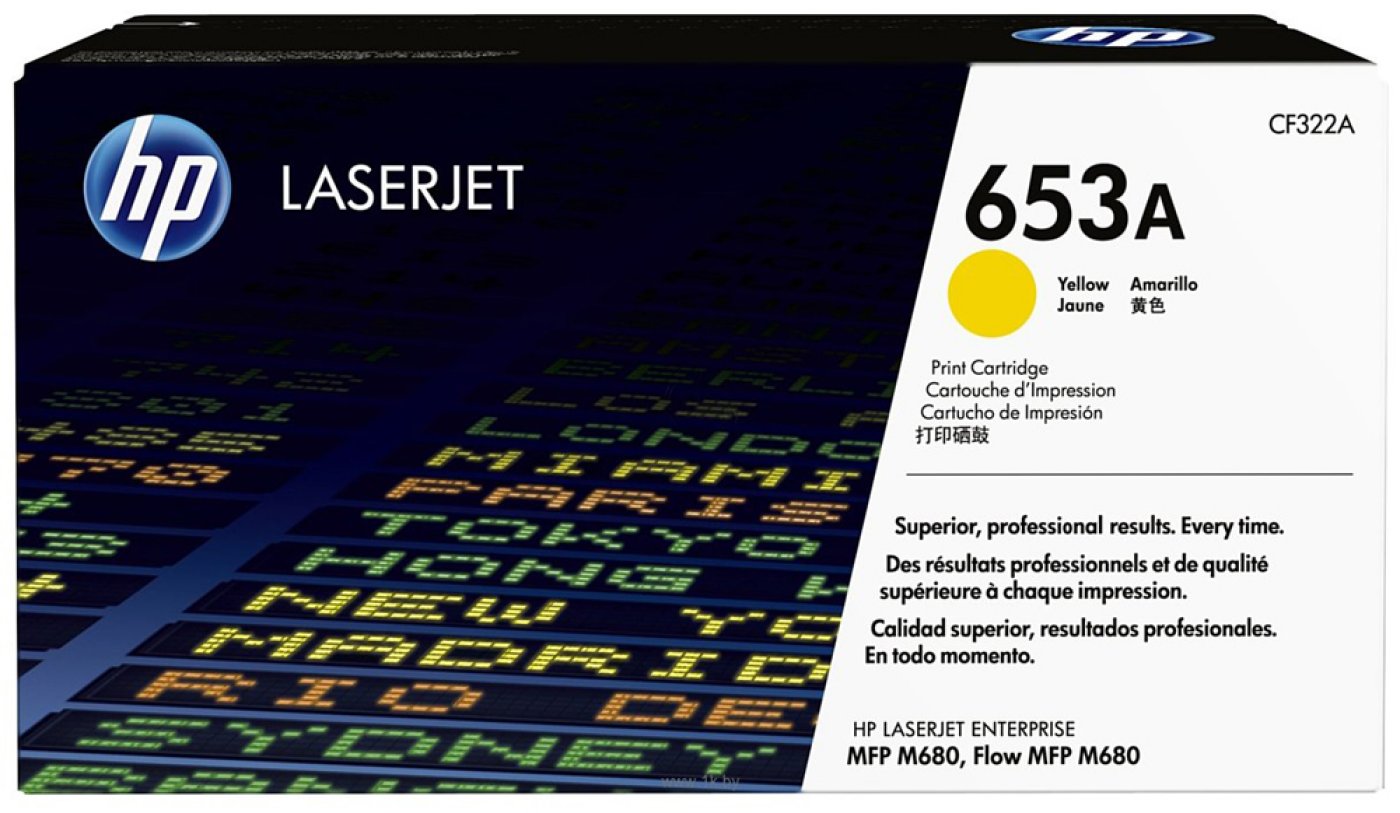 Изображение товара Картридж лазерный HP 653A CF322A желтый (16000стр.) для MFP M680