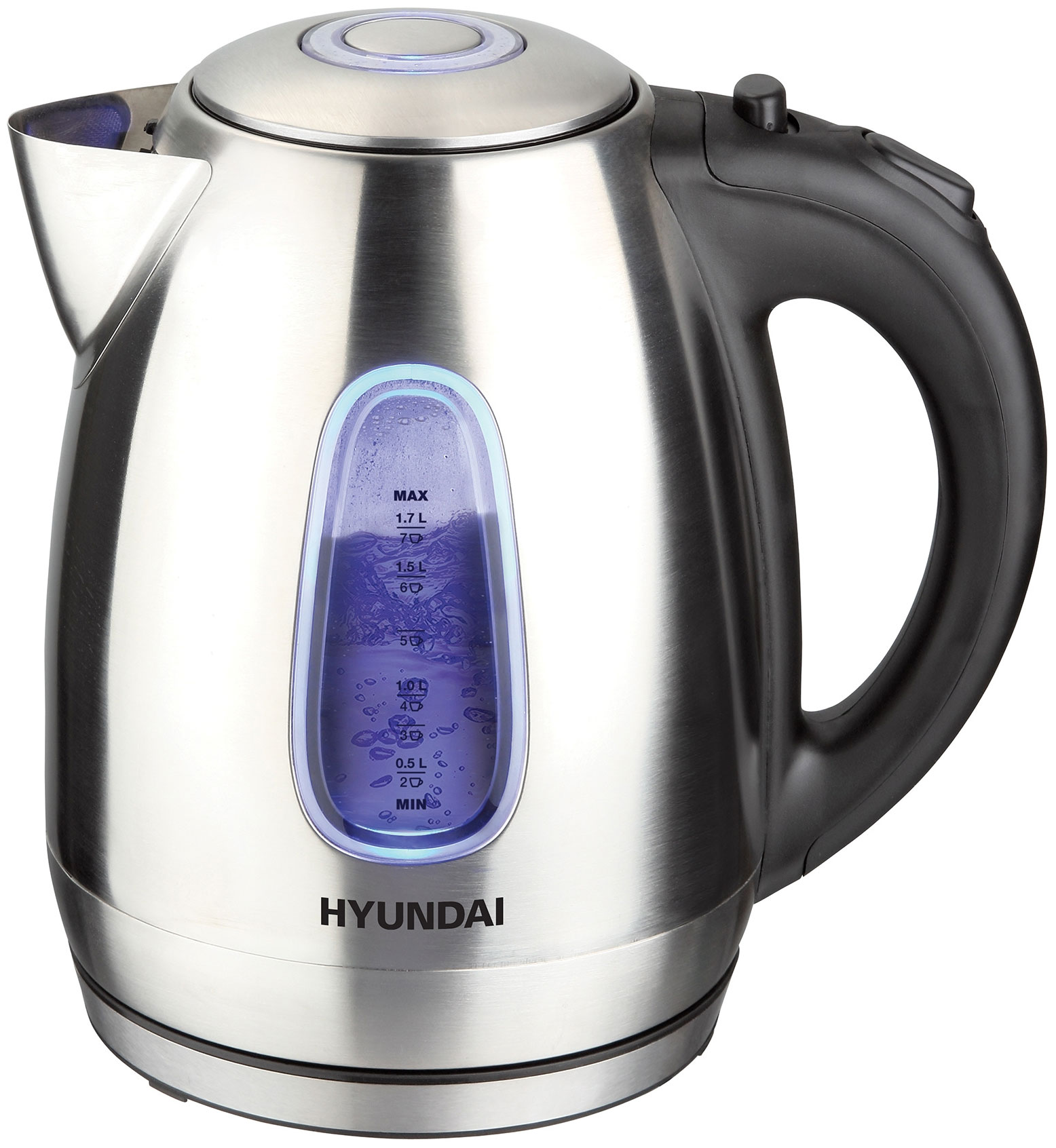 Изображение товара Электрический чайник Hyundai HYK-S2402 из нержавеющей стали 1.7 л мощностью 2.2 кВт