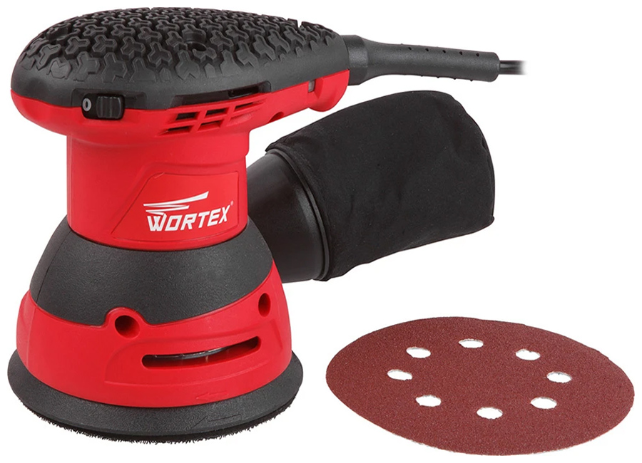 Изображение товара Эксцентриковая шлифовальная машина Wortex RS 1235 E в кор. (320 Вт, 125 мм, 6000 - 13000 кол/мин, регул. об., Амплитуда колебаний мм: 25) (RS1235E01319)