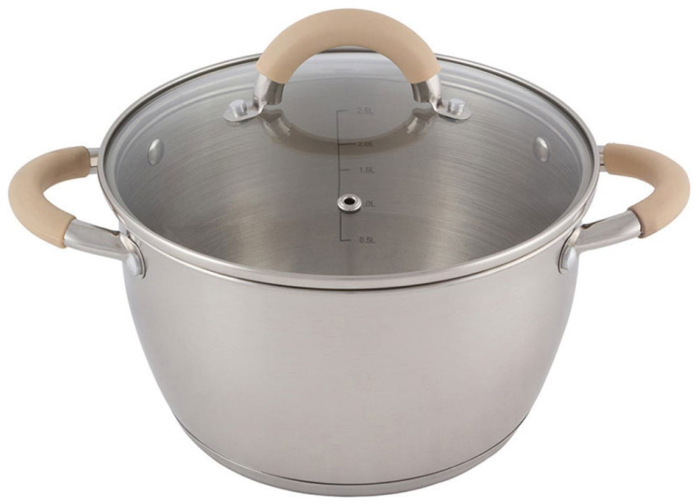 

Кастрюля Mallony Fortuna, 3.3 л, нержавеющая сталь, крышка (007219)