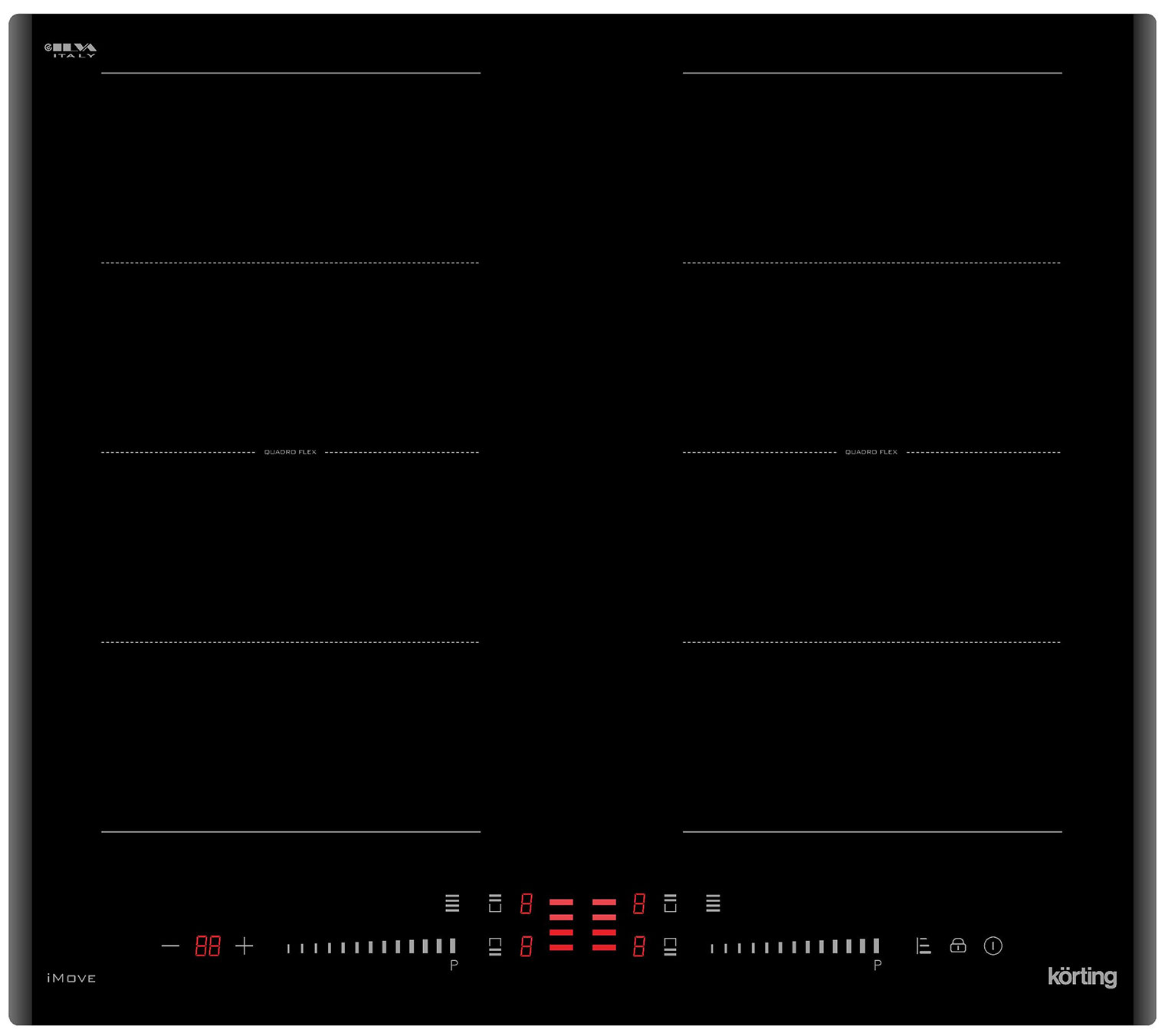 Встраиваемая электрическая варочная панель Korting HIB 68900 B iMove Встраиваемая электрическая варочная панель Korting HIB 68900 B iMove