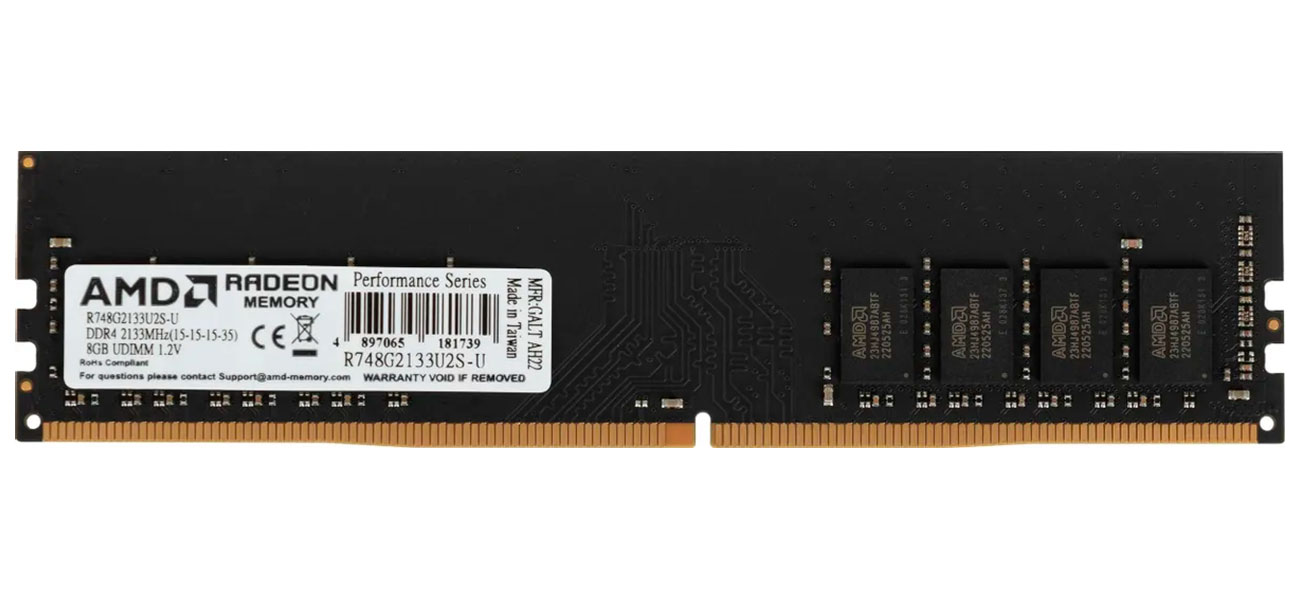 Изображение товара Оперативная память AMD DDR4 8Gb 2133MHz Radeon R7 Performance Series R748G2133U2S-U