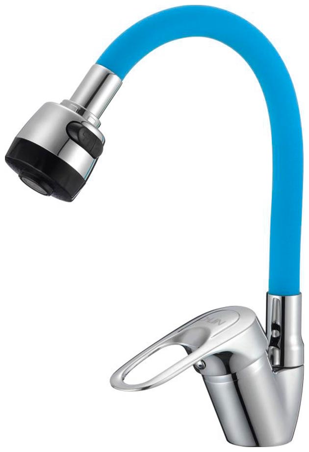 Изображение товара Смеситель для кухни с гибким изливом D-Lin D150628-6T хром/синий