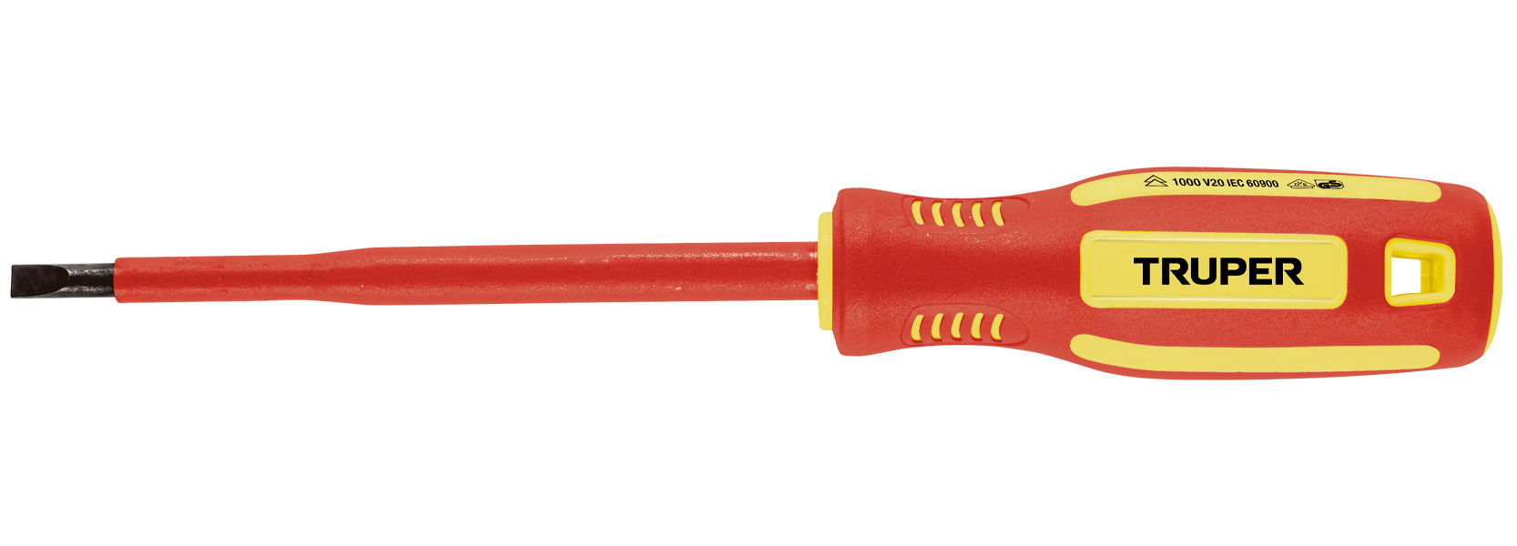 Изображение товара Диэлектрическая шлицовая отвертка Truper 1000 В, 5.5 мм, 125 мм