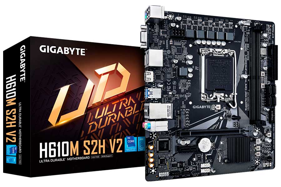 Изображение товара Материнская плата Gigabyte H610M S2H V2 (LGA1700 mATX)