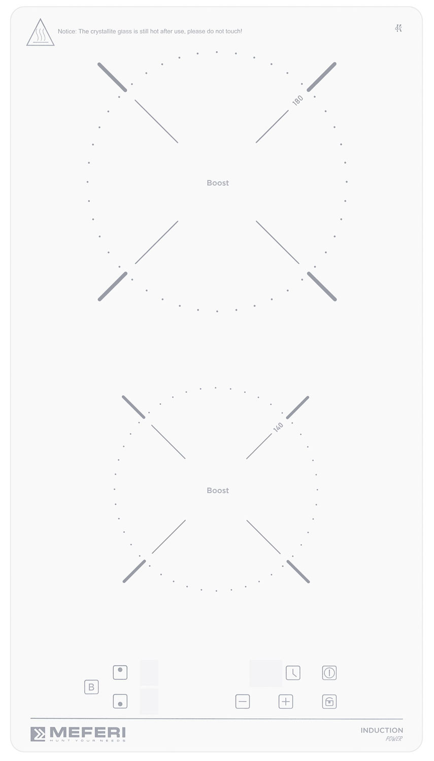 

Электрическая варочная панель Meferi MIH302WH POWER, Белый