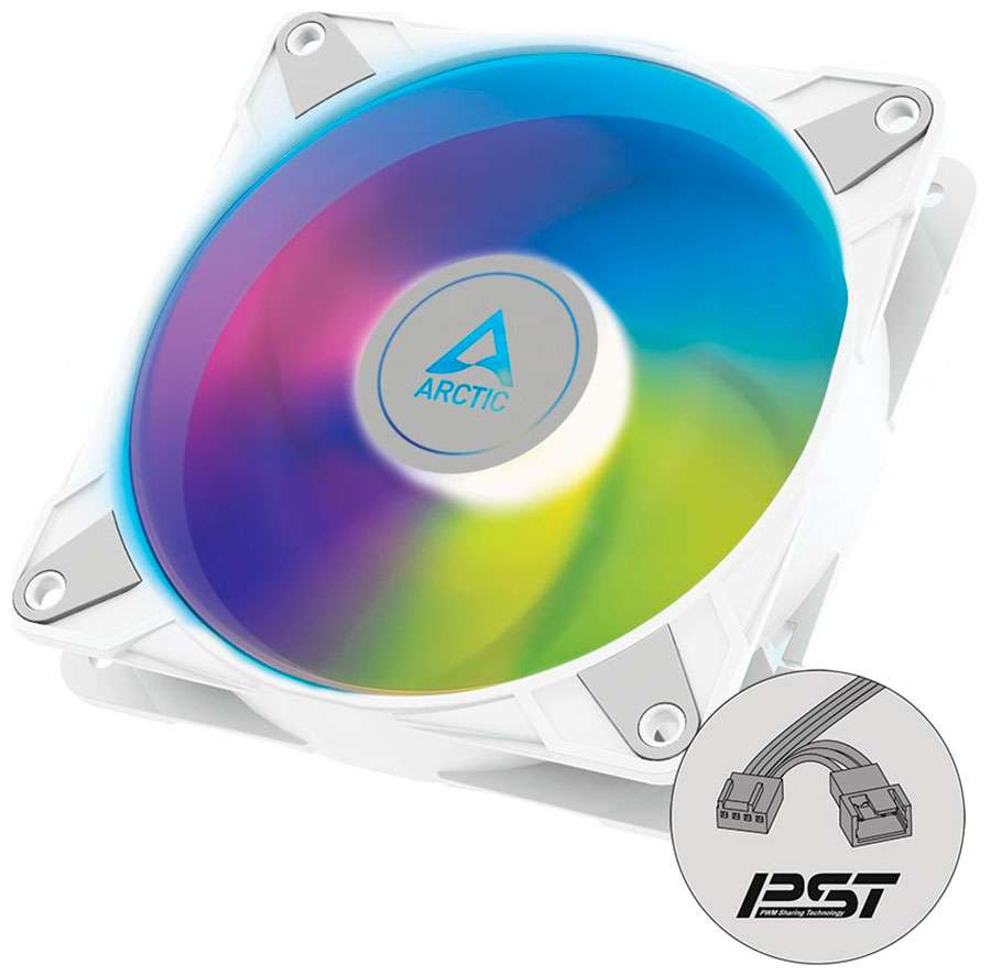 Изображение товара Вентилятор для корпуса Arctic P12 PWM PST A-RGB, White (ACFAN00254A)