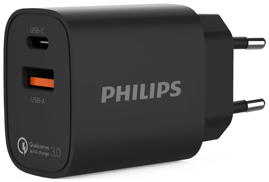 СЗУ Philips PD20W+QC3.0, черный (DLP4317CB/70)